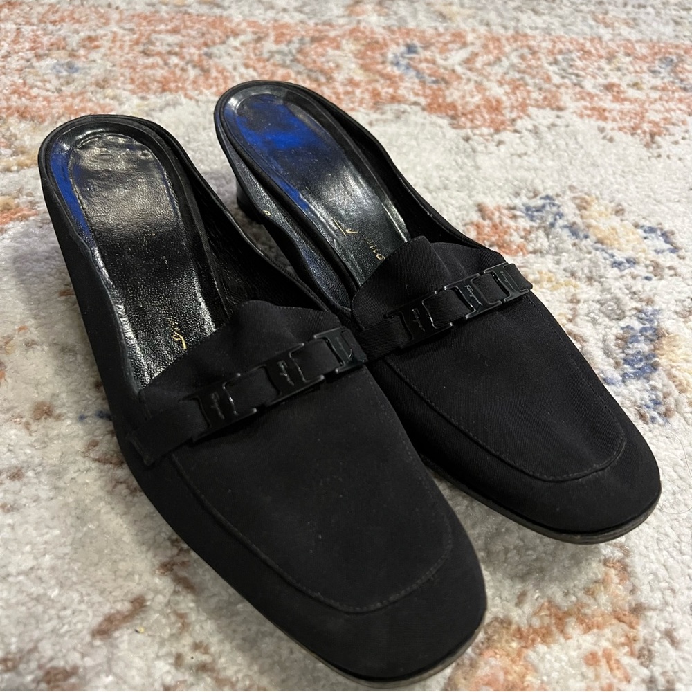 SALVATORE FERRAGAMO Women’s Closed Toe Mule Vintage Block Heels